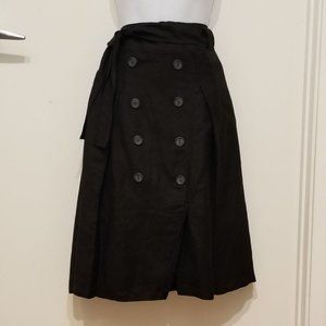 Black Button-Front Skirt - NWOT
